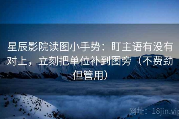 星辰影院读图小手势：盯主语有没有对上，立刻把单位补到图旁（不费劲但管用）