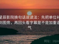 星辰影院换句话说读法：先把单位补到图旁，再回头看字幕是不是加重语气