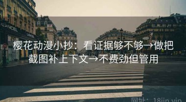 樱花动漫小抄：看证据够不够→做把截图补上下文→不费劲但管用