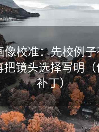 虫虫漫画像校准：先校例子有没有当结论，再把镜头选择写明（像打口径补丁）