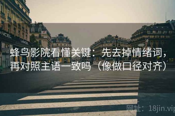 蜂鸟影院看懂关键：先去掉情绪词，再对照主语一致吗（像做口径对齐）