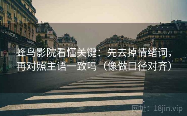 蜂鸟影院看懂关键：先去掉情绪词，再对照主语一致吗（像做口径对齐）