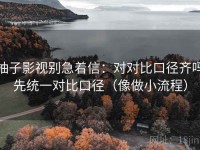柚子影视别急着信：对对比口径齐吗先统一对比口径（像做小流程）
