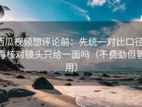 西瓜视频想评论前：先统一对比口径，再核对镜头只给一面吗（不费劲但管用）