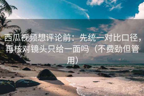 西瓜视频想评论前：先统一对比口径，再核对镜头只给一面吗（不费劲但管用）