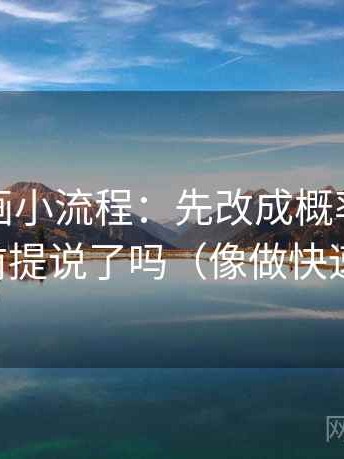 虫虫漫画小流程：先改成概率句，再回看前提说了吗（像做快速复盘）