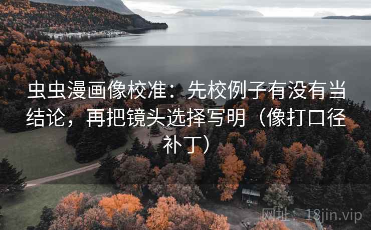 虫虫漫画像校准：先校例子有没有当结论，再把镜头选择写明（像打口径补丁）